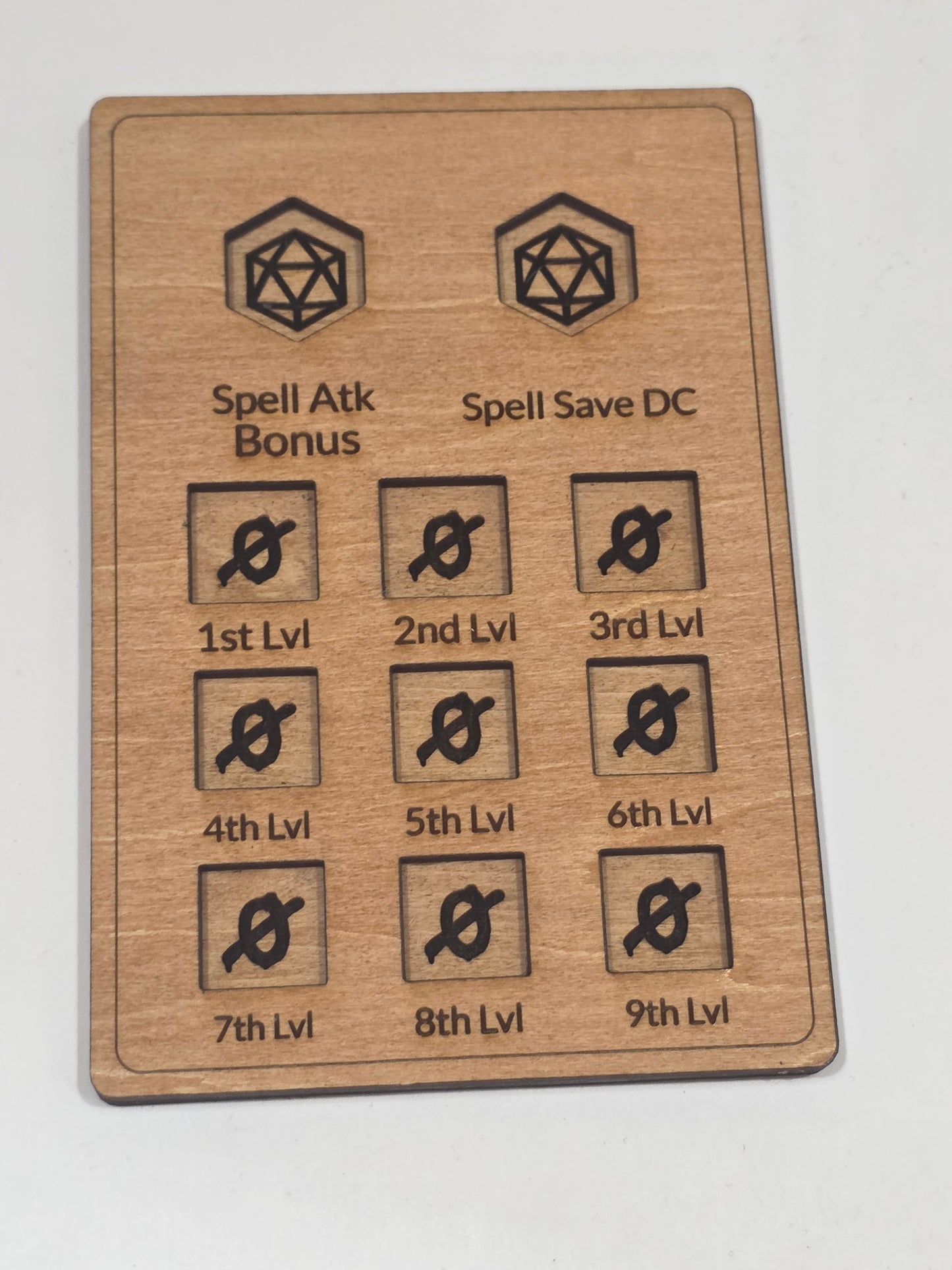 Spell Slot tracker Dungeons and Dragons