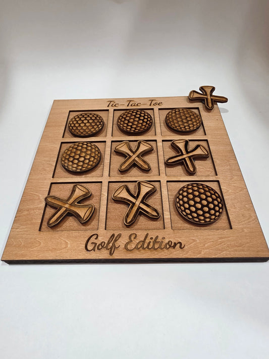 Golf Tic Tac Toe Game with Magnetic Pieces