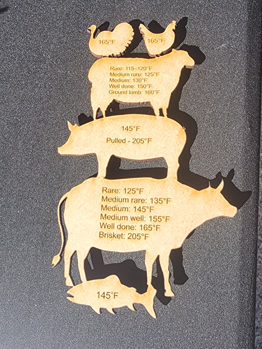Meat temperature magnet